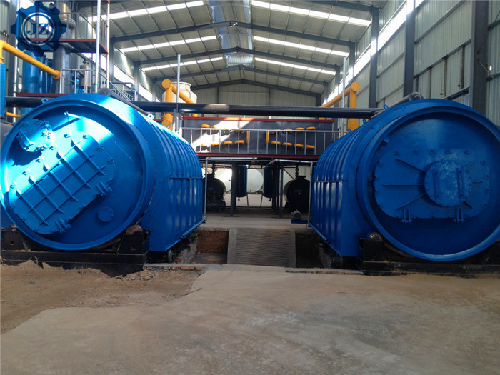 10ton 10T Used Tire Recycling Machine Waste Tyre To Fuel Oil Pyrolysis Plant