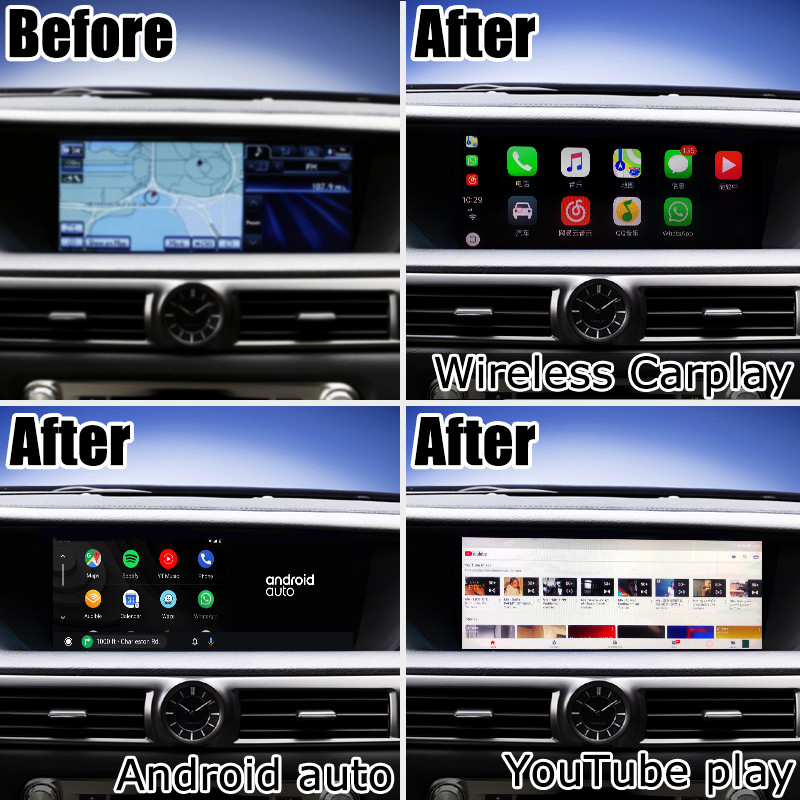 Navigation Video Interface Box carplay android auto For Lexus Gs 2012-2019 GS350 GS450h Gps Navigation Box