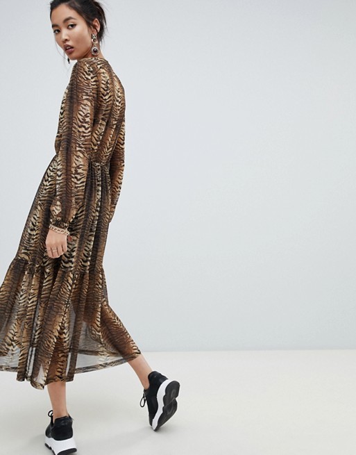 factory clothing custom make fashion print maxi dress