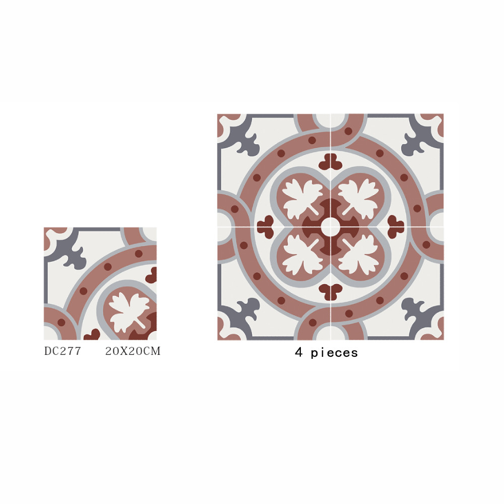 4 Styles Eco-Friendly 200x200mm Interior Wall And Floor Ceramic Rustic Tile For Restaurant And Living Room