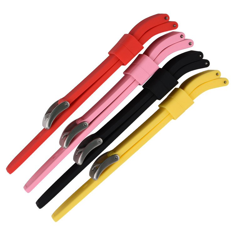 OEM Curved End Silicone Watch Band , Silicone Watch Straps 18mm