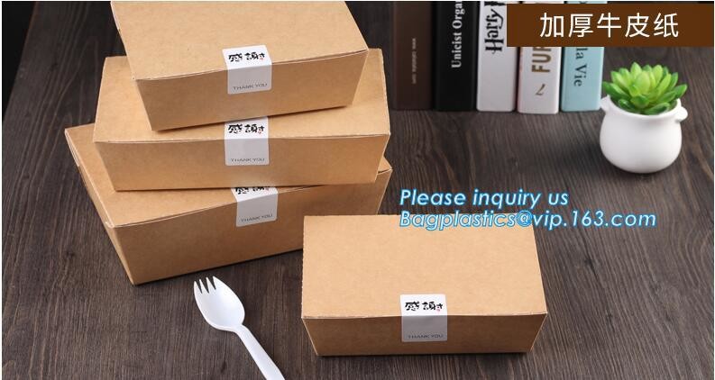 Cheap Cardboard foldable kraft paper lunch box with window,Lunch noodle fast food kraft paper box by customized logo pri