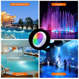 China Swimming Pool Light IP68 Epoxy Resin Filled Aquarium Lights RGB AC12V ABS Surface Mounted on sale
