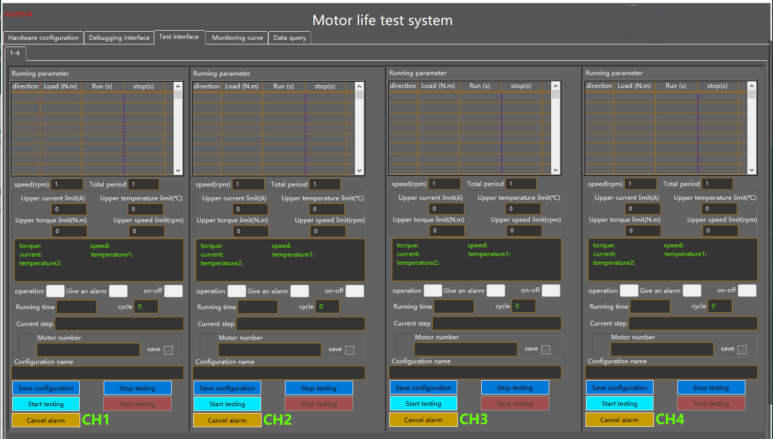 0-30000rpm Motor Endurance Test Equipment