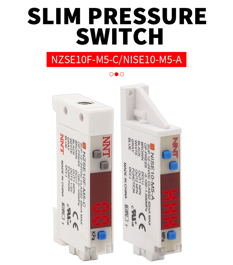 NNT 0.2 FS Digital Pressure Switches , Digital Air Pressure Sensor CE approval