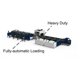 QH-GC3-H High Power 3-Chuck Heavy Duty Tube Cutting Machine Fully-automatic Loading
