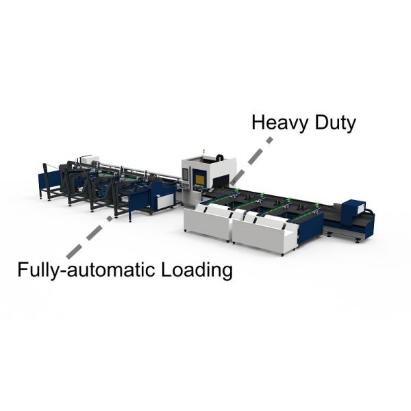 Quality QH-GC3-H High Power 3-Chuck Heavy Duty Tube Cutting Machine Fully-automatic Loading for sale