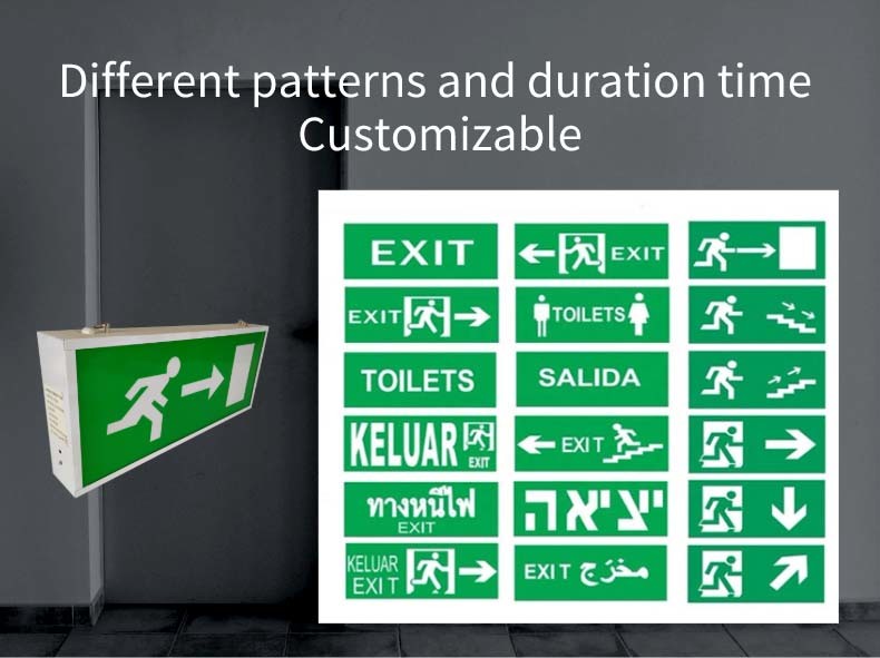 Iron Sheet Multiple 4mm LED Emergency Exit Sign