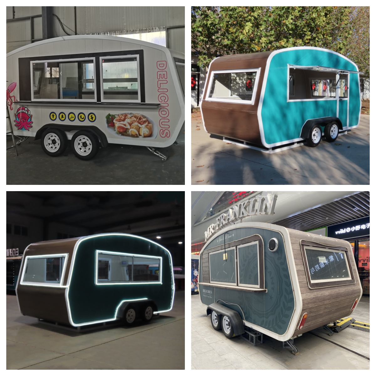 Modern Design Used Food Cart Trailer with 1.5KW-4.5KW Power