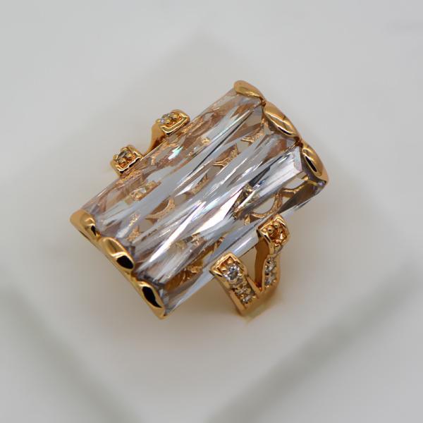 New design rectangle AAA+ Swiss Cubic Zircon jewelry gift woman ring fashion