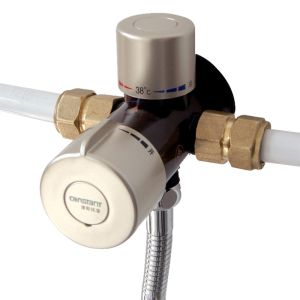 China 3 Way Thermostatic Mixing Valve 1/2'' Brass Solar Shower System Anti Cold Shock on sale