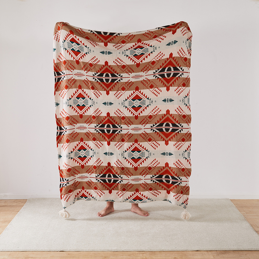 Upgrade Your Picnic Game with Our Soft and Cozy American Style Boho Throw Blanket Set
