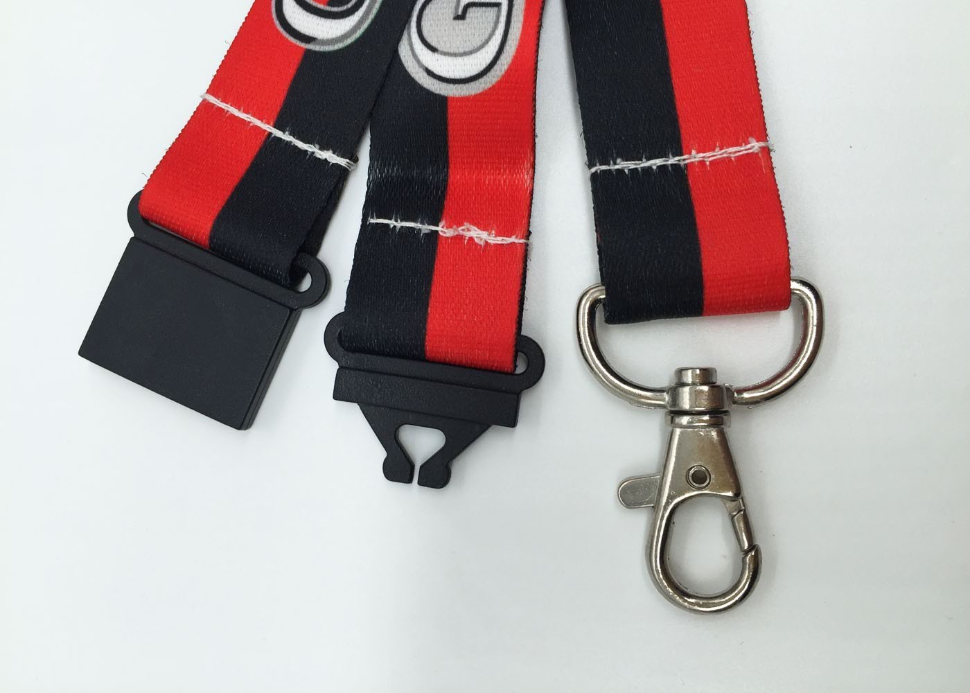 Full Color Polyester Neck Dye Sublimation Lanyards With J - Hook , Stock Free
