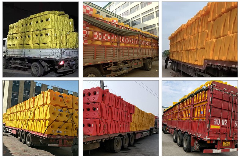 Construction Site Plastic Road Barrier Customized Water Filled Barrier