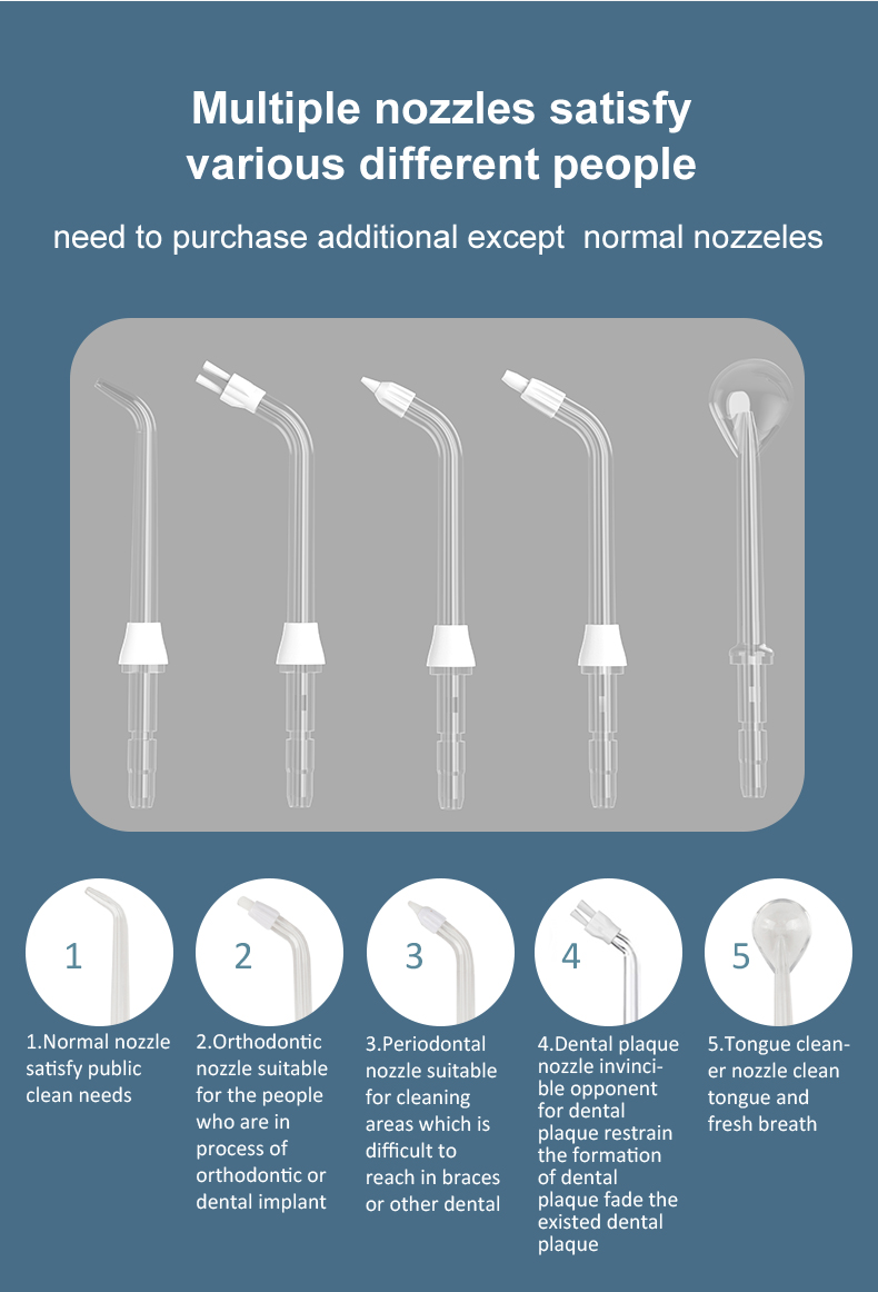 Cordless Water Flosser Electric Rechargeable High Performance Portable