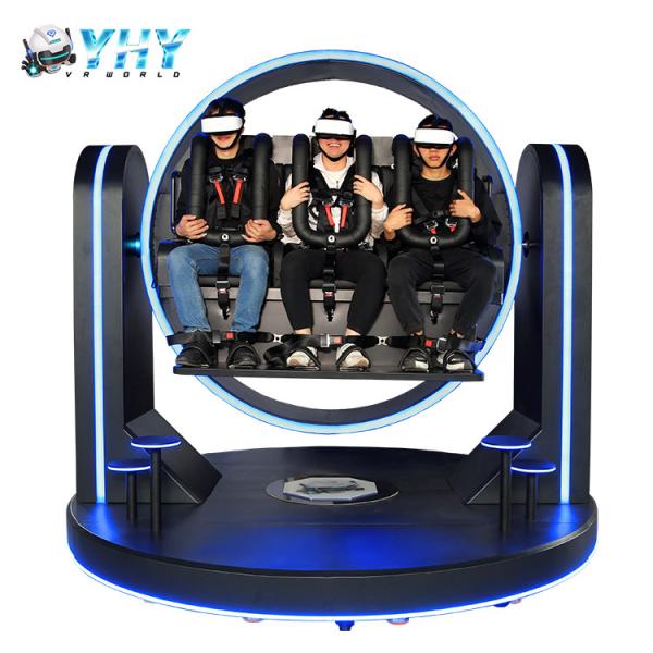 220V Game VR Simulator Patent Roller Coaster 3 Seats Virtual Reality Chair