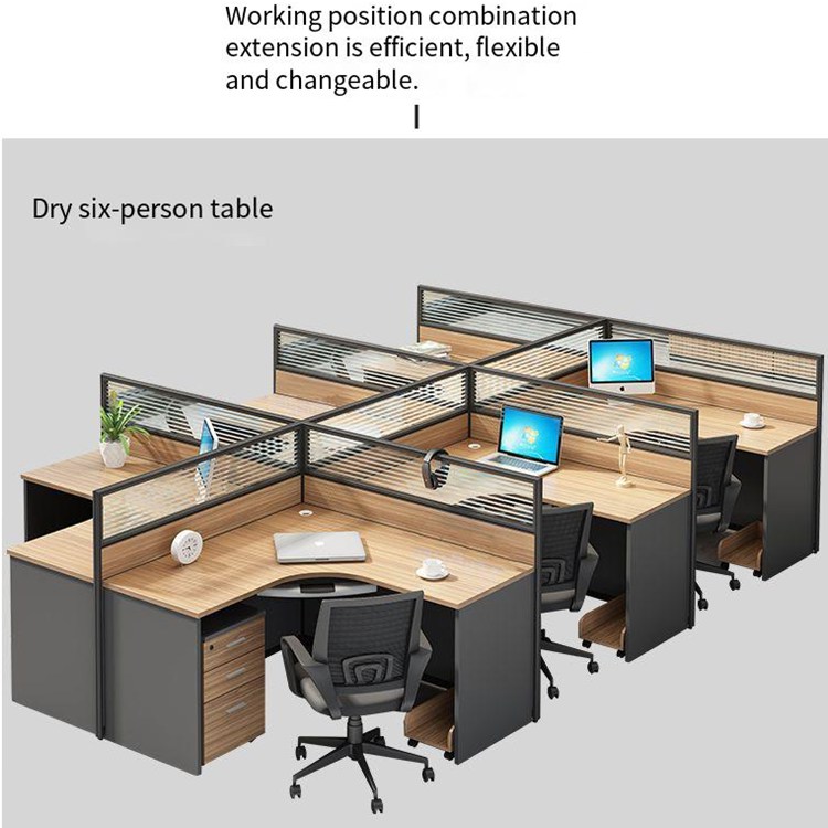 25mm Thickness Table Top Workstation Furniture for School Office Desk With Partition