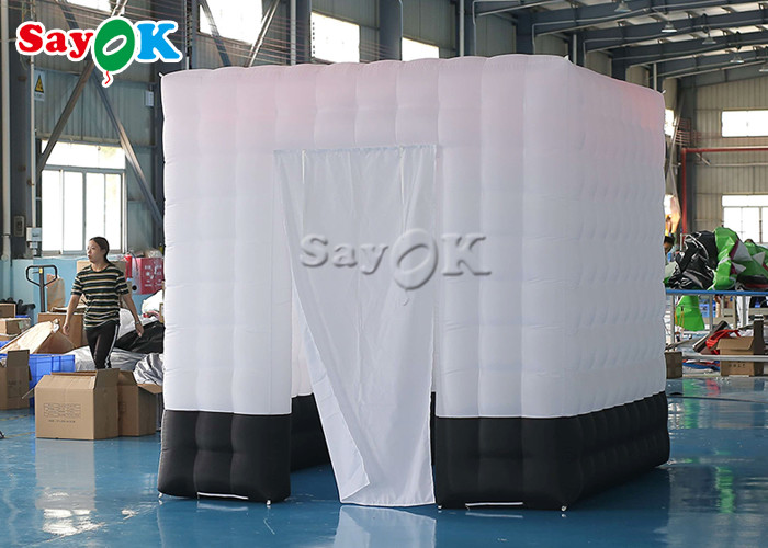 Inflatable Party Tent 2.5m / 8ft White Square Blow Up Photo Booth Tent With Led Light