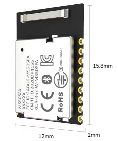 Smallest nRF52810 MS50SFA2 BLE Long Range 2.4GHz UART SPI PWM BlueTooth Module