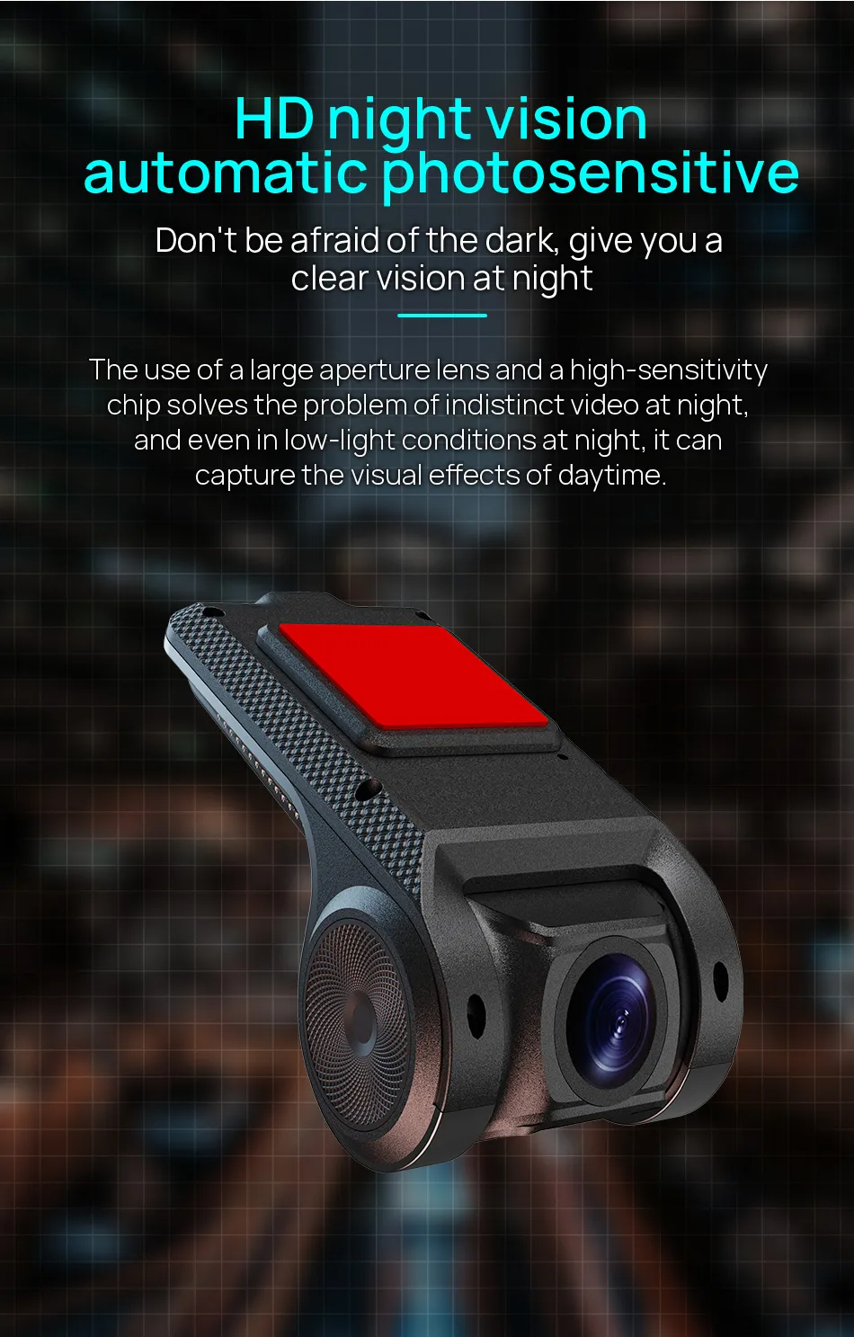 USB Car Dash Cam HD 1080P 170° Wide Angle Recorder Front ADAS Android DVR Night Version