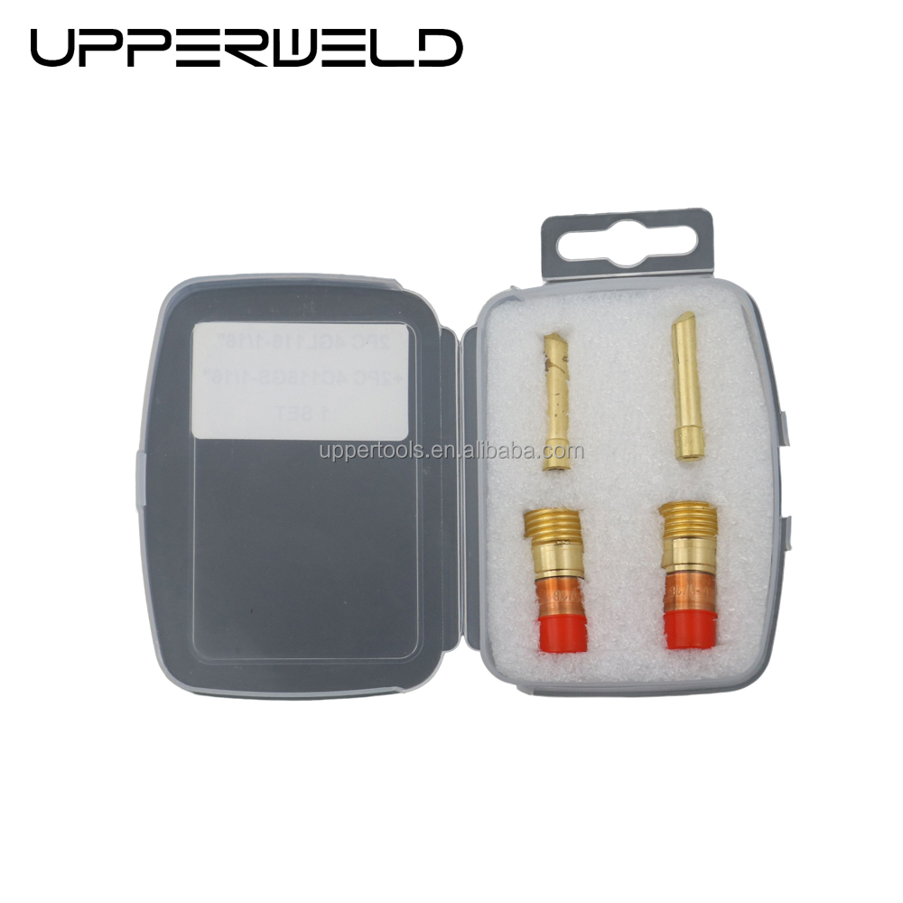 Gold Upperweld 4GL116 Gas Lens and 4C116GS Wedge Collet Kit for WP17 18 26 Welding Torch