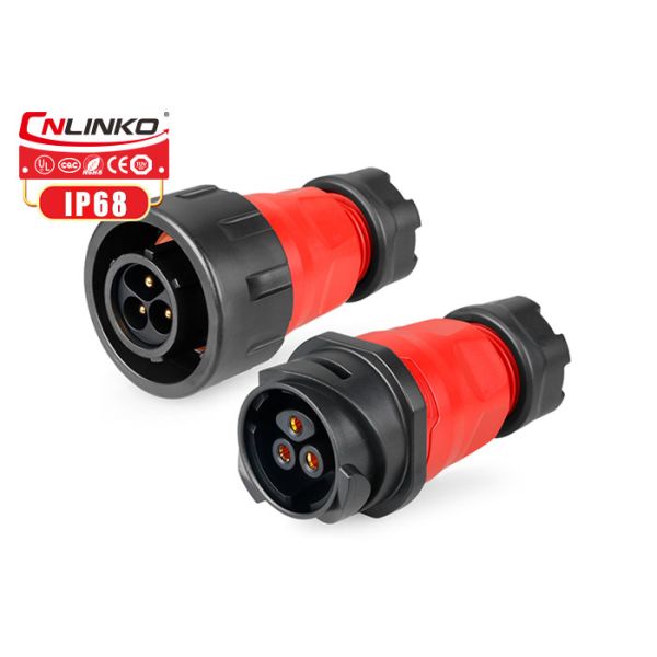 Quality Plastic Bayonet Waterproof 3pin Circular Power Connector M24 12AWG for sale