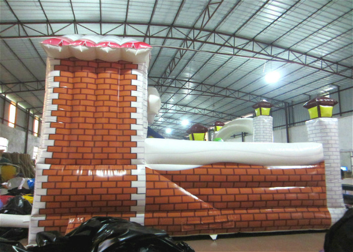Commercial Children Custom Made Inflatables Snowman Safe Nontoxic 10 X 6m Waterproof