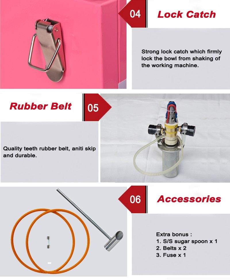 Stainless Steel Snack Bar Equipment / Electric Cotton Candy Floss Machine