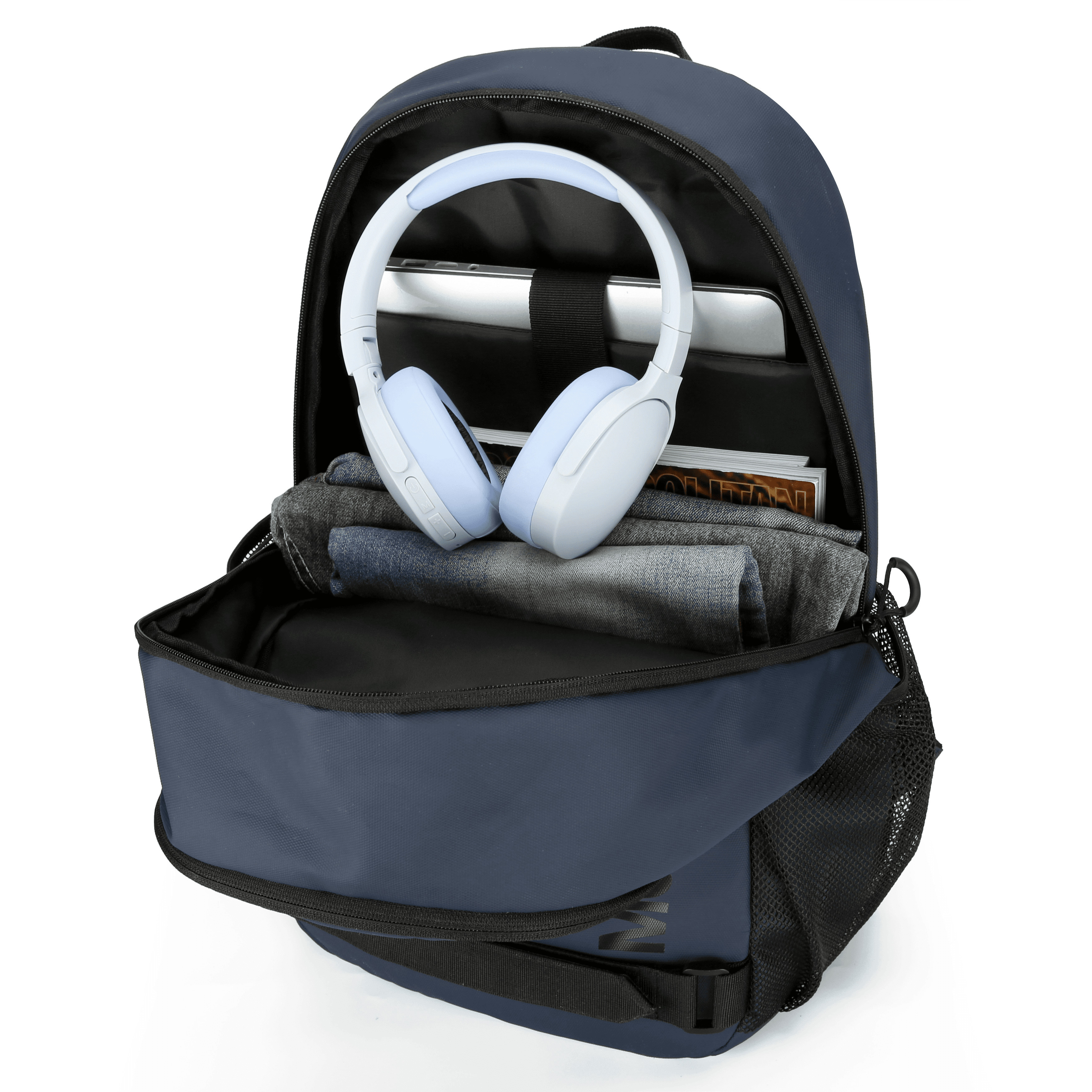 Ergonomic PU Leather Laptop Backpack Waterproof Business Laptop Backpack