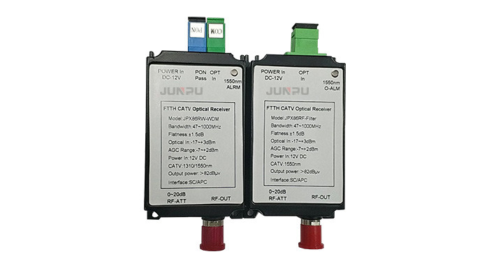 Small Indoor FTTH Optical Receiver With Wdm 12V -1 ~ -20dbm Receiving
