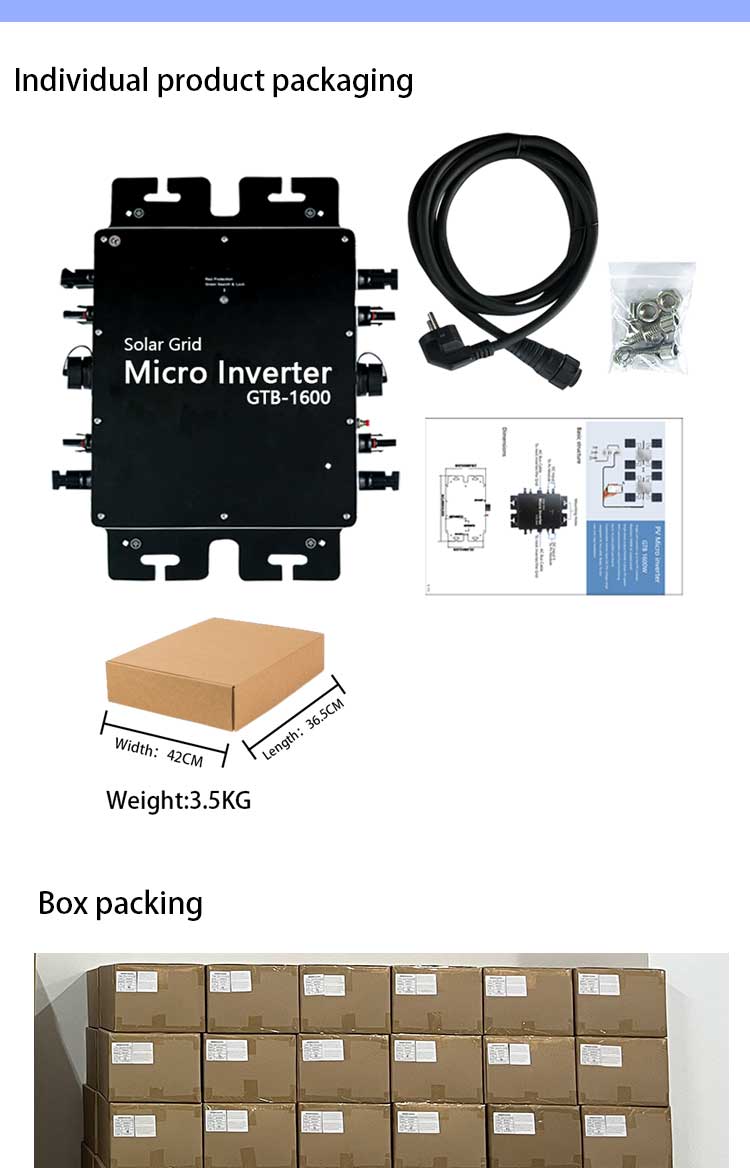 2Kw Photovoltaic Micro Inverter 2000W Solar Micro Inverter Plug Power Gateway Solar Power Micro Inverters