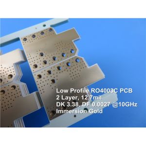 Double Layer 12.7mil RO4003C LoPro Rogers PCB Board Reverse Treated Foil