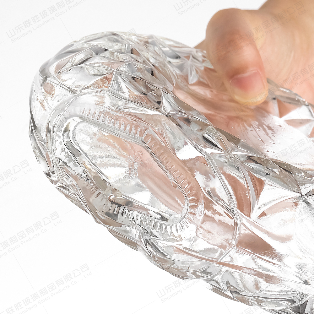 500ml 1000ml Clear Glass Bottle for Whiskey Gin end with Polymer Gold Cork or Pour Lid