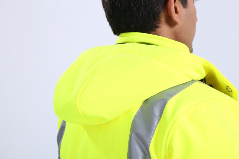 HIVIS Winter Work Clothes , OEM Hi Vis Work Gear For cold weather , reflective Softshell jacket