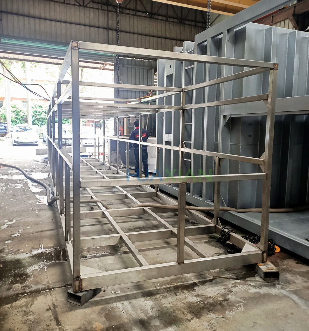 ­4°C 800 Crates Vegetables Hydro Cooler With Automatic Plastic Conveyor Belt