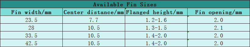 Aluminum Micro Channel Condenser Fin Material 6815 Fin Width 42.5 mm