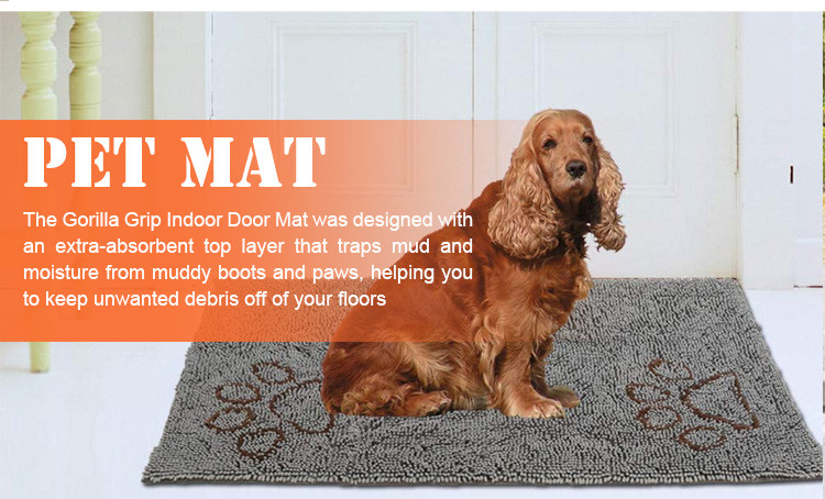 90cm 100cm 4 Layer PET Pee Pad , Water Absorbent Dog Food Mats