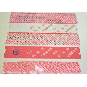 VOID OPEN Custom Tamper Evident Tape , Polyester Film Tamper Proof Packing Tape