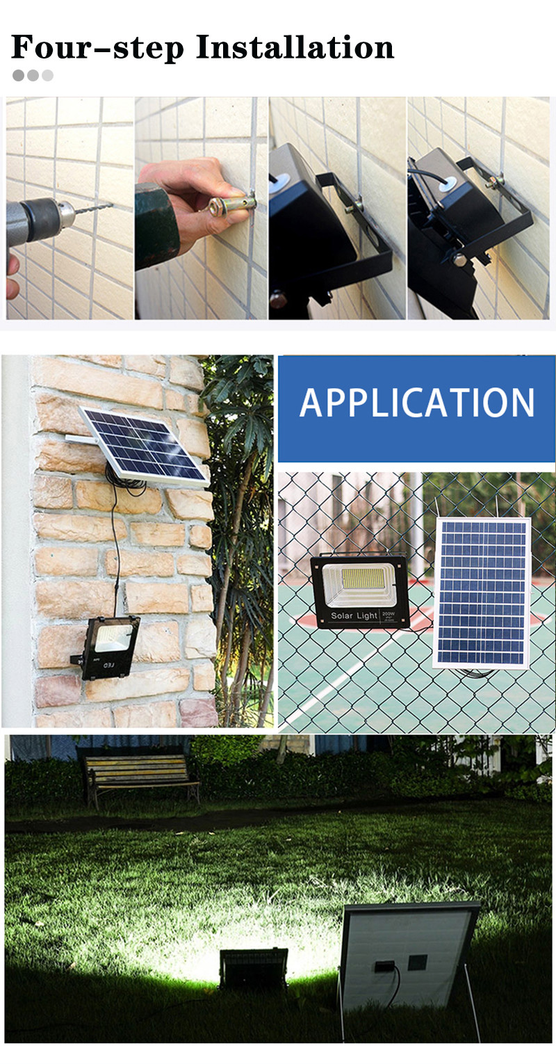 IP66 Floodlight Industrial Waterproof Outdoor Solar Reflector Led Garden Solar Floodlight
