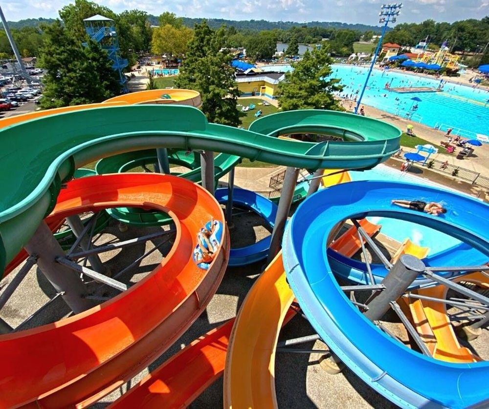 Outdoor Amusement Park Children Water Games Play Giant Slide Set
