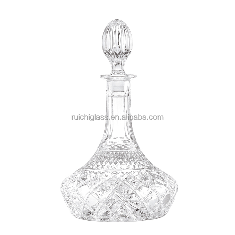 Hot Stamping Top Grade Embossed Whisky Glass Bottle for Luxury Spirits Packaging