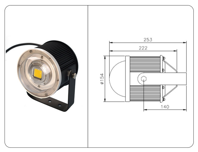 Aluminum IP65 Led Indoor Flood Lights 30W 7000Lm Adjustable Angle