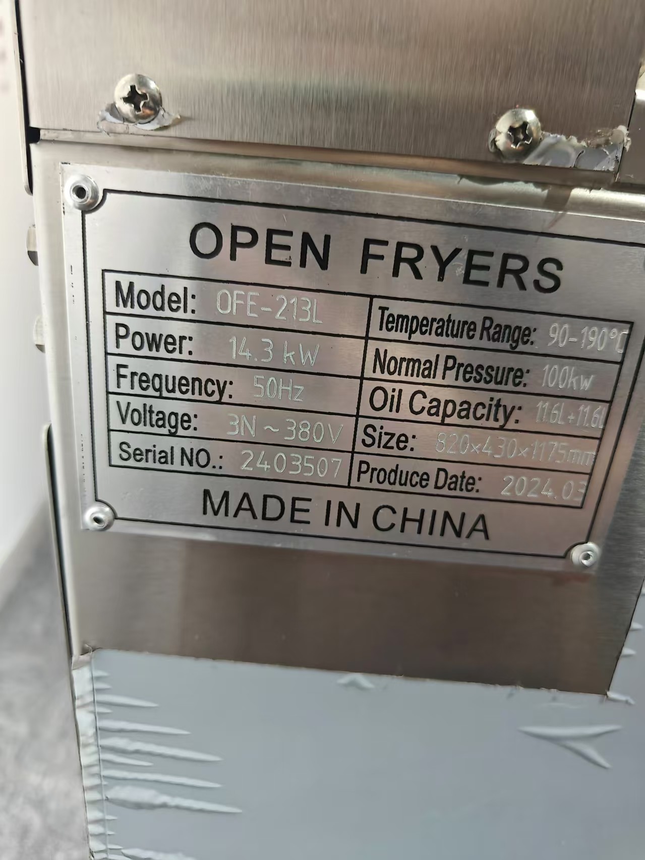 14.3kw 380V Touchscreen Smart Panel With Oil Filter System Electric Open Fryer