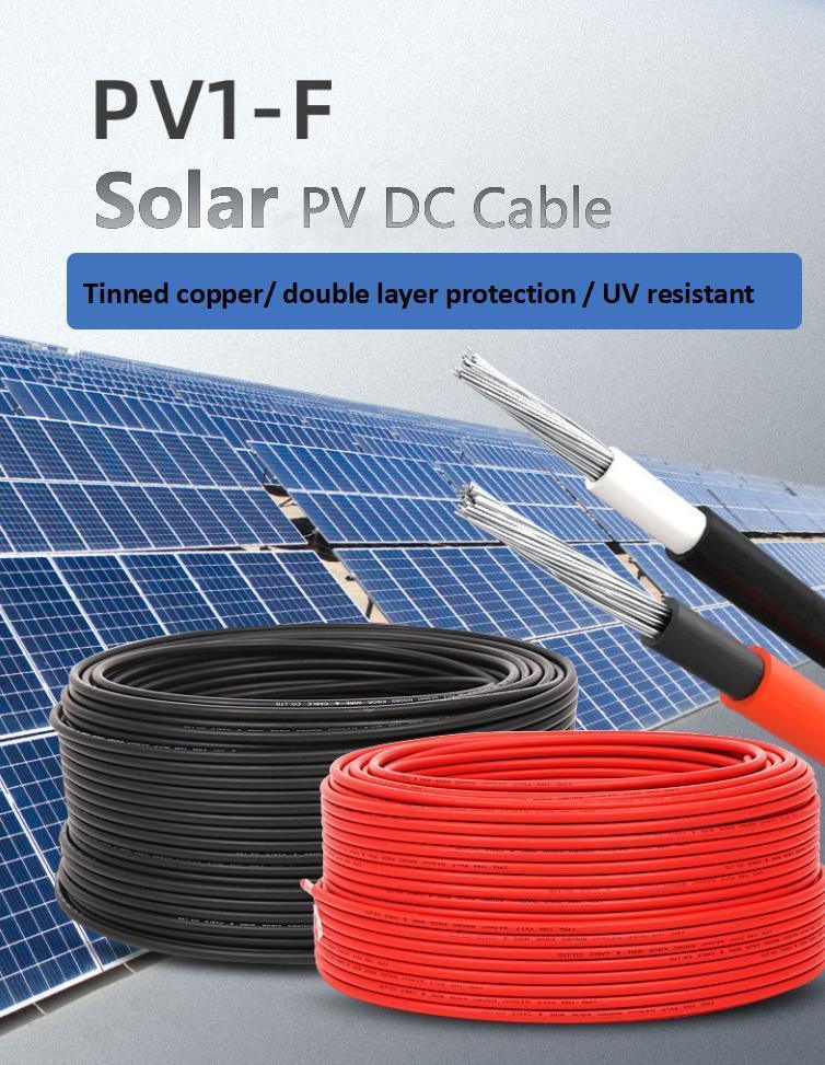 Solar Cable Interconnecting Solar Panel Cable Photovoltaic PV H1z2z2-K Cable 4mm2 6mm2 Electric Cable Wire