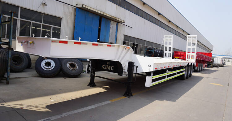 CIMC Lowbed Trailer Tri Axle Low Loader Trailer for Sale
