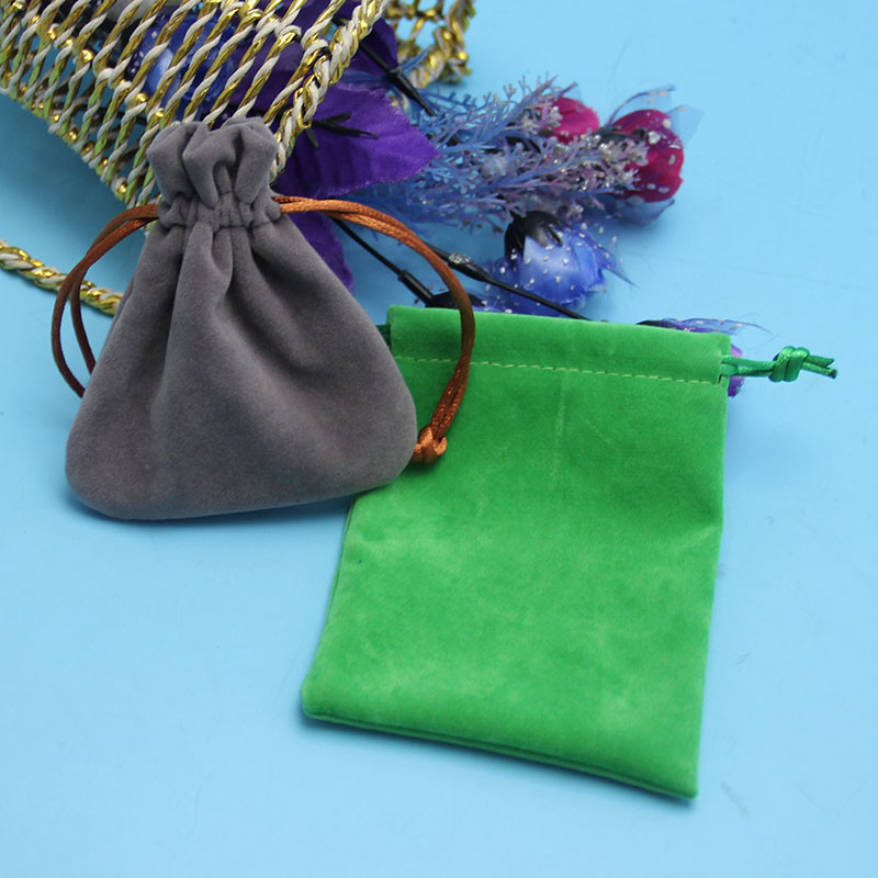 8 X 10cm / 8 X 12cm Drawstring Jewelry Bag Assorted Color Printed / Debossed Logo