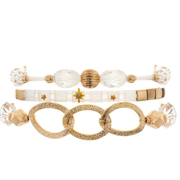 Unique Friendship Attract Wealth Lucky Handcraft Beads Tila Bracelets Set For