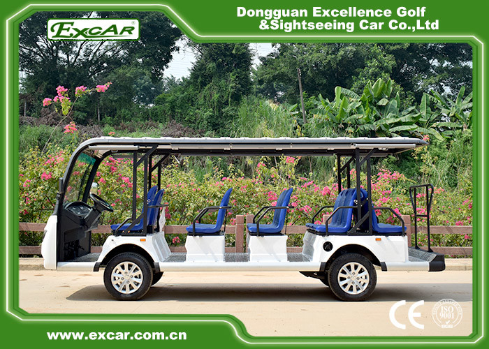 Green / Black 14 Seater Electric Sightseeing Bus KDS Motor 72V 7.5KM