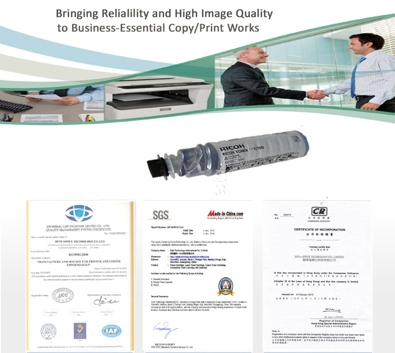 Black Compatible Toner Cartridge 1270D Ricoh Aficio 1515 / Aficio 1515MF