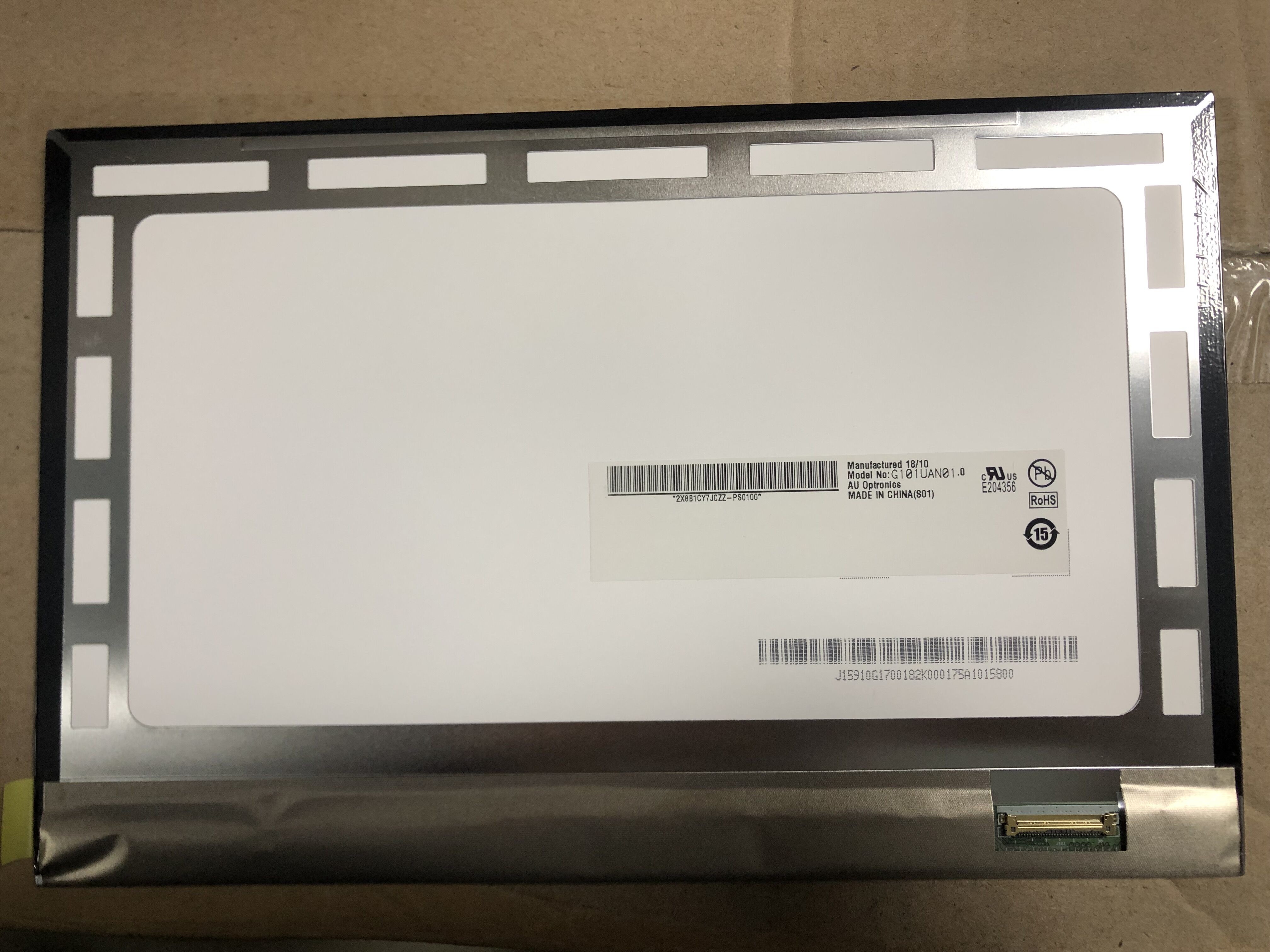 G101UAN01.0 AUO 10.1INCH 1920×1200RGB 380CD/M2 WLED eDP Operating Temperature: -10 ~ 60 °C INDUSTRIAL LCD DISP